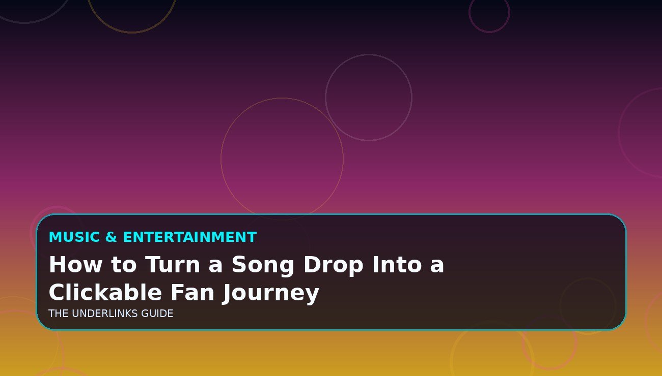 How to Turn a Song Drop Into a Clickable Fan Journey