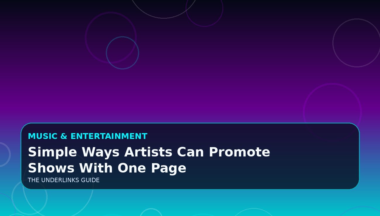 Simple Ways Artists Can Promote Shows With One Page