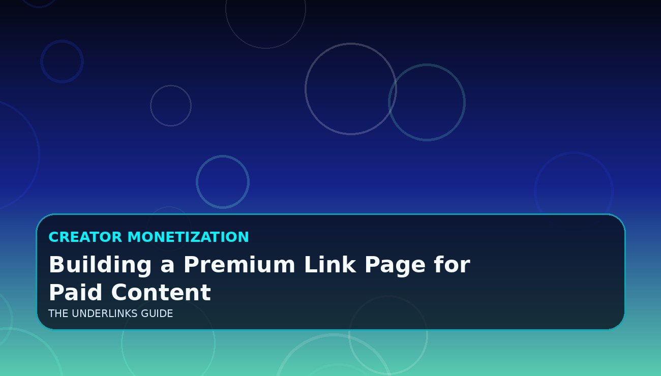 Building a Premium Link Page for Paid Content