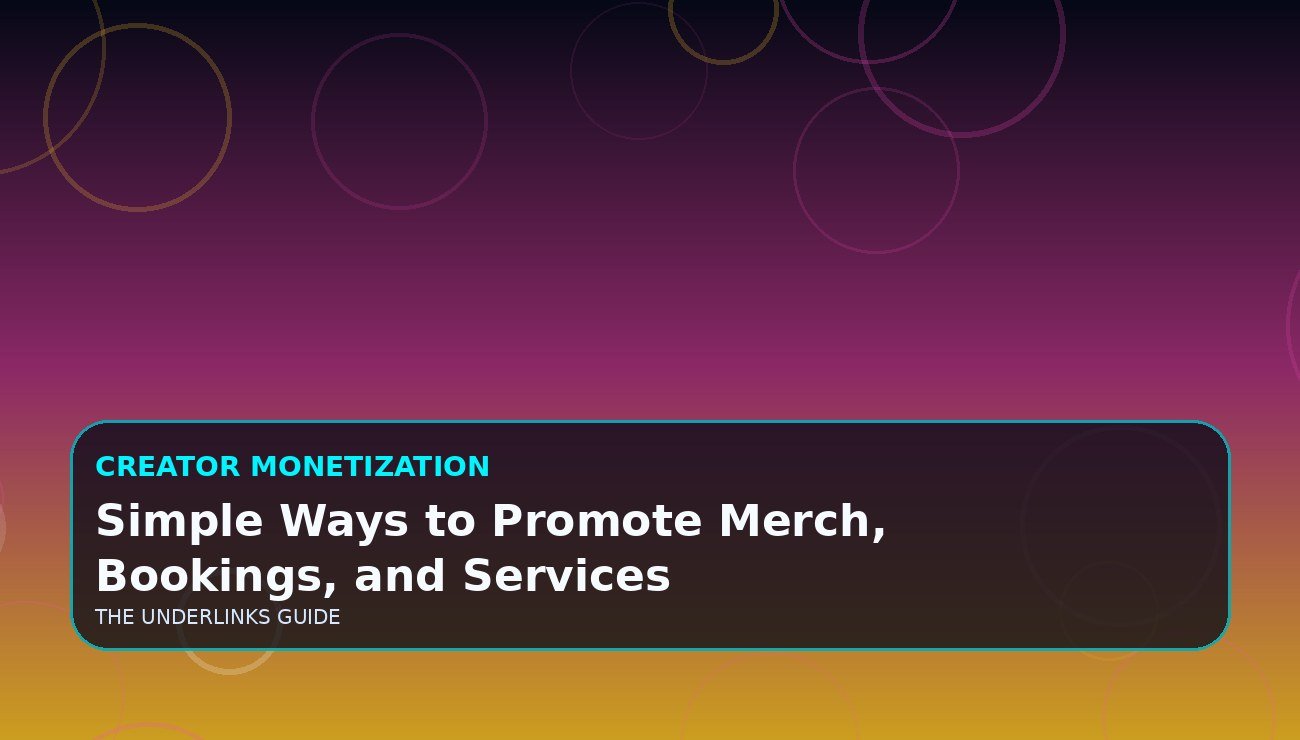 Simple Ways to Promote Merch, Bookings, and Services