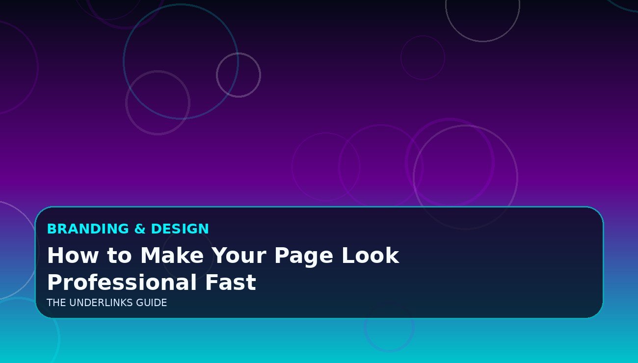 How to Make Your Page Look Professional Fast