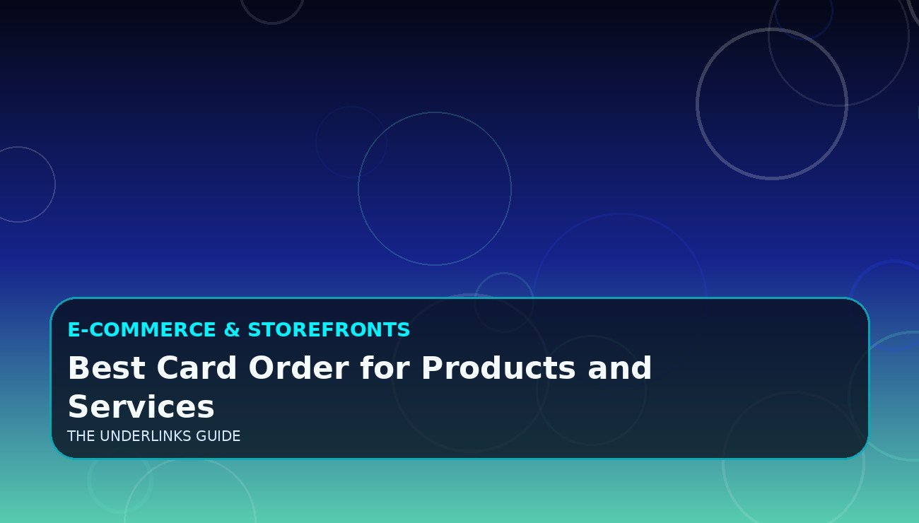 Best Card Order for Products and Services