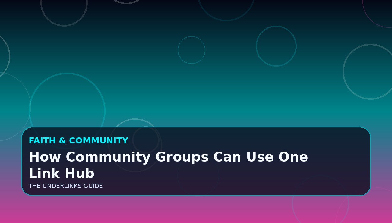 How Community Groups Can Use One Link Hub